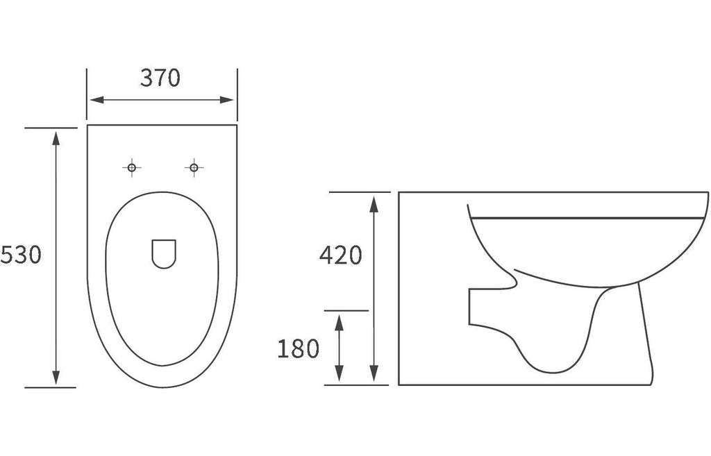 Leigh Back To Wall Rimless WC & Soft Close Seat-Toilets-DIPTP058-