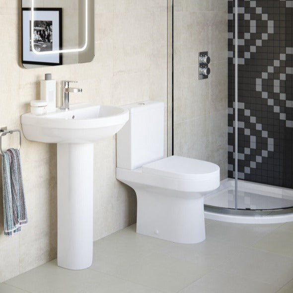 Leigh Close Coupled Fully Shrouded WC & Soft Close Seat-Toilets-DIPTP0250-