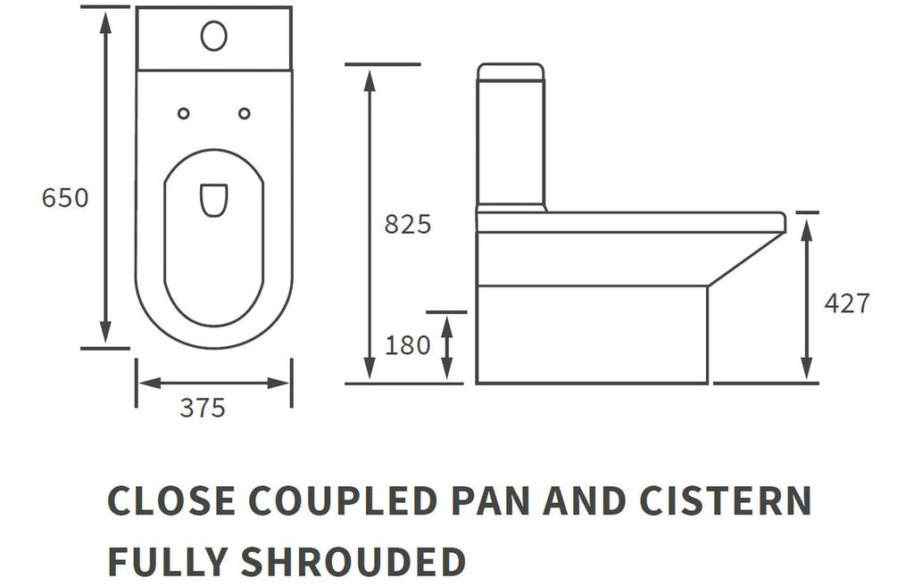 Leigh Close Coupled Fully Shrouded WC & Soft Close Seat-Toilets-DIPTP0250-