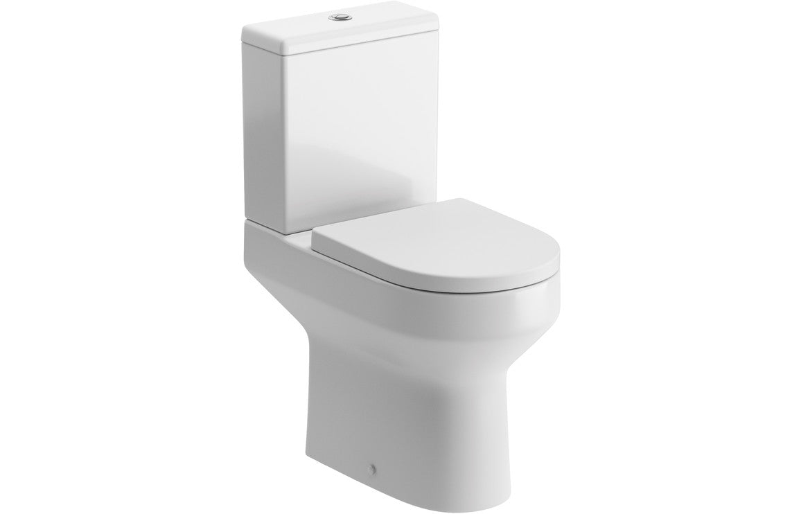 Leigh Close Coupled Open Back Comfort Height WC & Soft Close Seat-Toilets-DIPTP0246-