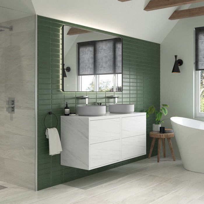 Lennox 355mm Ceramic Round Washbowl & Waste - Matt Grey-Basins-DIPB0062-