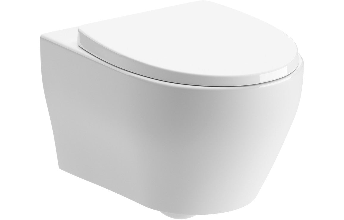 Lilibet Rimless Wall Hung WC & Soft Close Seat-Toilets-DIPTP0292-