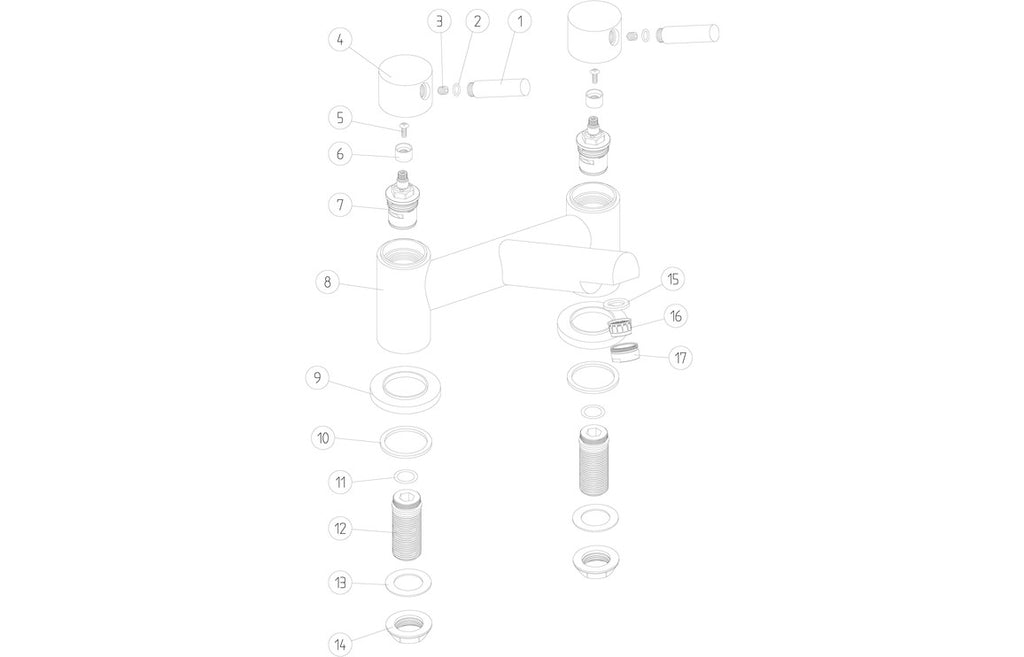 Liscia Bath Filler - Chrome-Bath Taps-DITB2238-