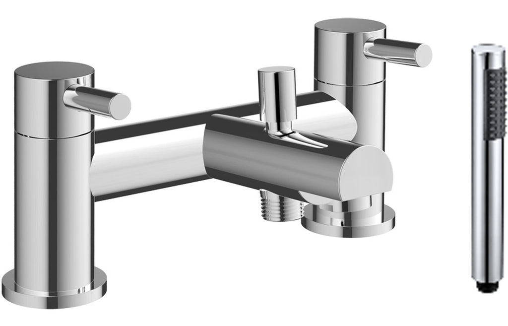 Liscia Bath/Shower Mixer & Bracket - Chrome-Bath Taps-DITB2240-