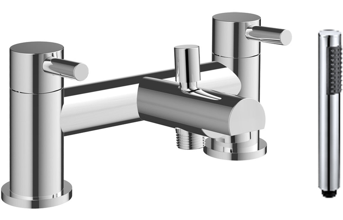 Liscia Bath/Shower Mixer & Bracket - Chrome-Bath Taps-DITB2240-