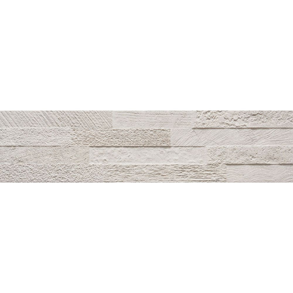 Loft White 3D Outdoor Wall Cladding 15x61cm