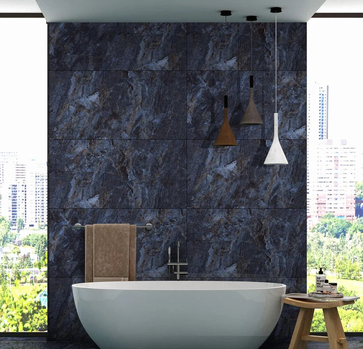 Lucenta Midnight Blue High Gloss Porcelain Tile 60x120cm
