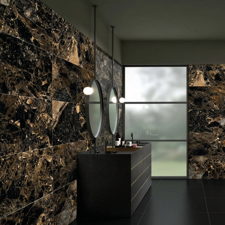 Lucenta Portoro Gold High Gloss Porcelain Tile 60x120cm