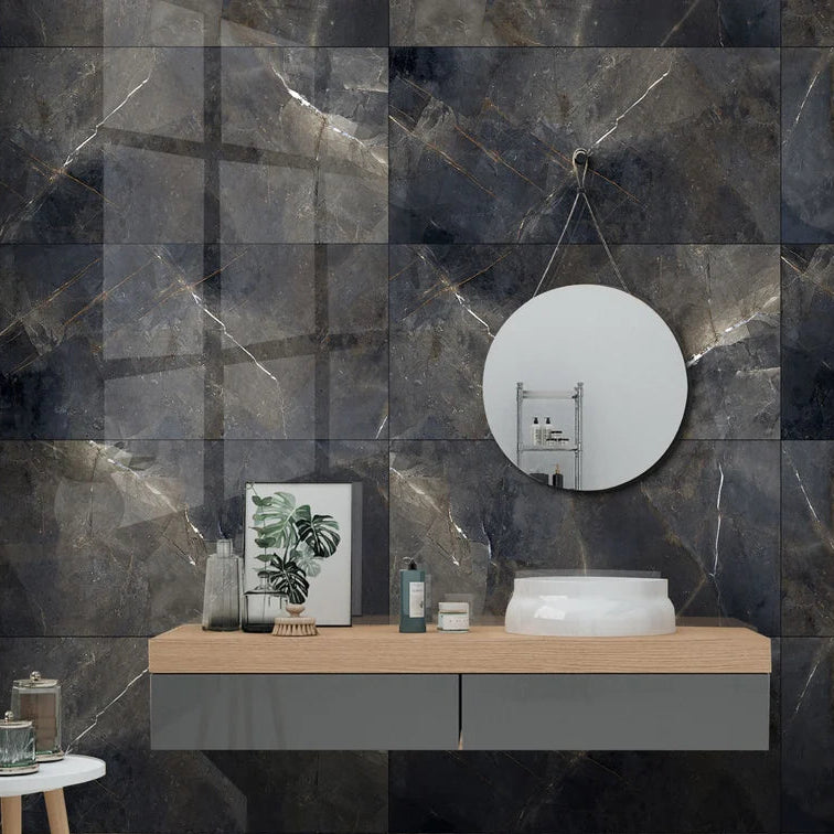 Lucenta Thunder Grey High Gloss Porcelain Tile 60x120cm
