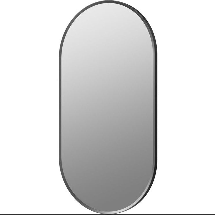 Mai 800x400mm Oblong Mirror-Mirrors-DIMS0108-Matt Black-