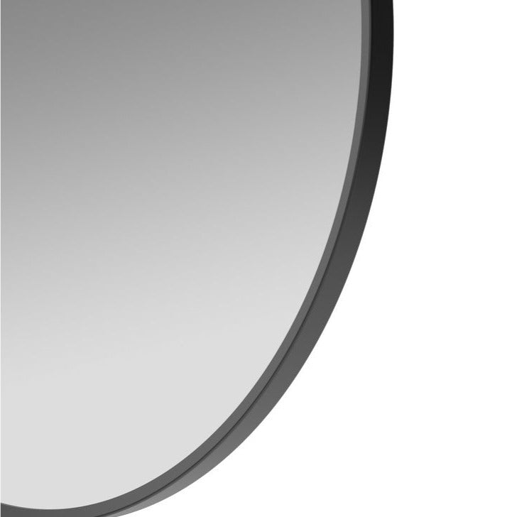 Mai Round Mirror - Matt Black-Mirrors-DIMR0034-