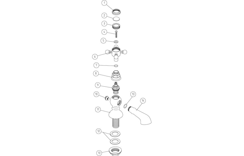 Marlow Basin Pillar Taps - Chrome-Basin Taps-DITS2046-