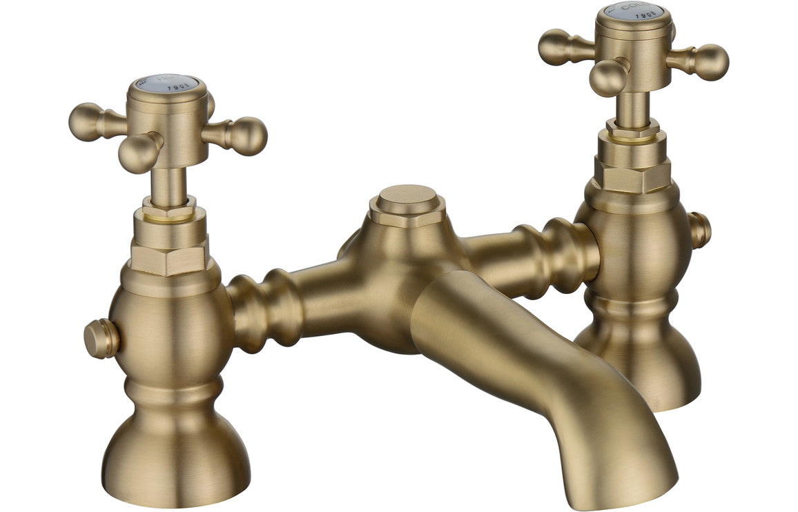 Marlow Bath Filler - Brushed Brass-Bath Taps-DITB1110-