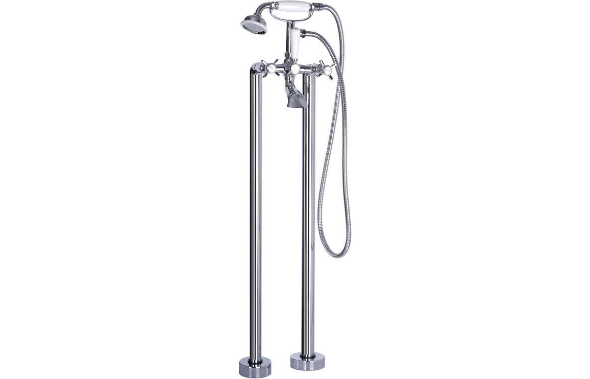 Marlow Floor Standing Bath/Shower Mixer - Chrome-Bath Taps-DITB2252-