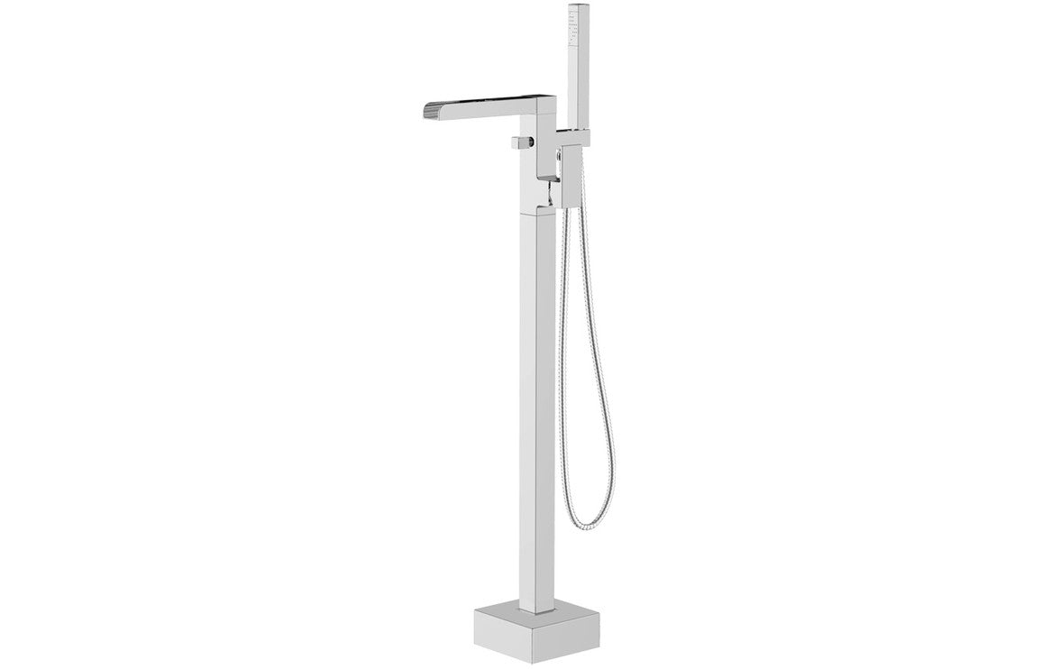 Marne Floor Standing Bath/Shower Mixer - Chrome-Bath Taps-DITB1102-