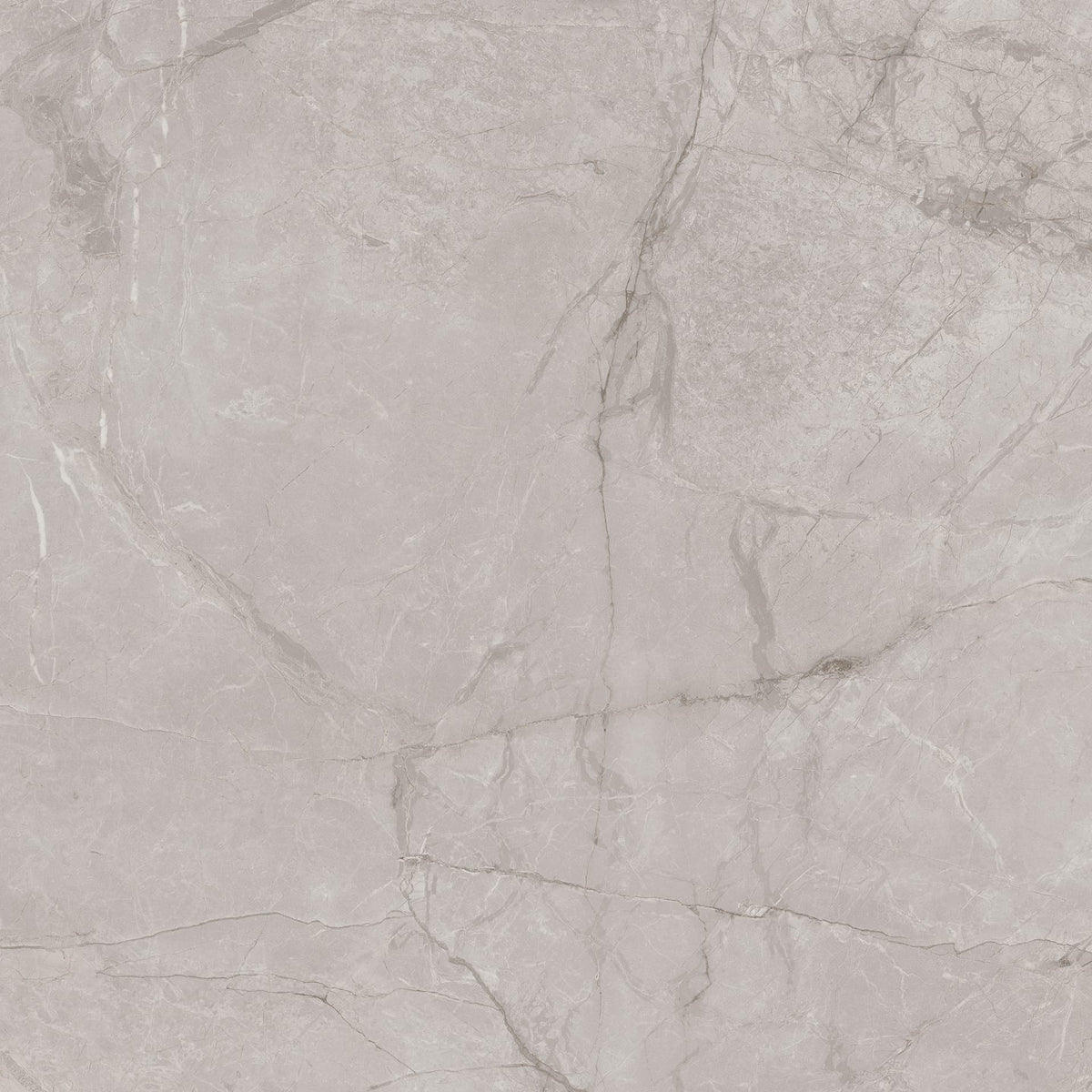 Marvel Grey Polished Marble Effect Porcelain Floor Tile 60x60cm