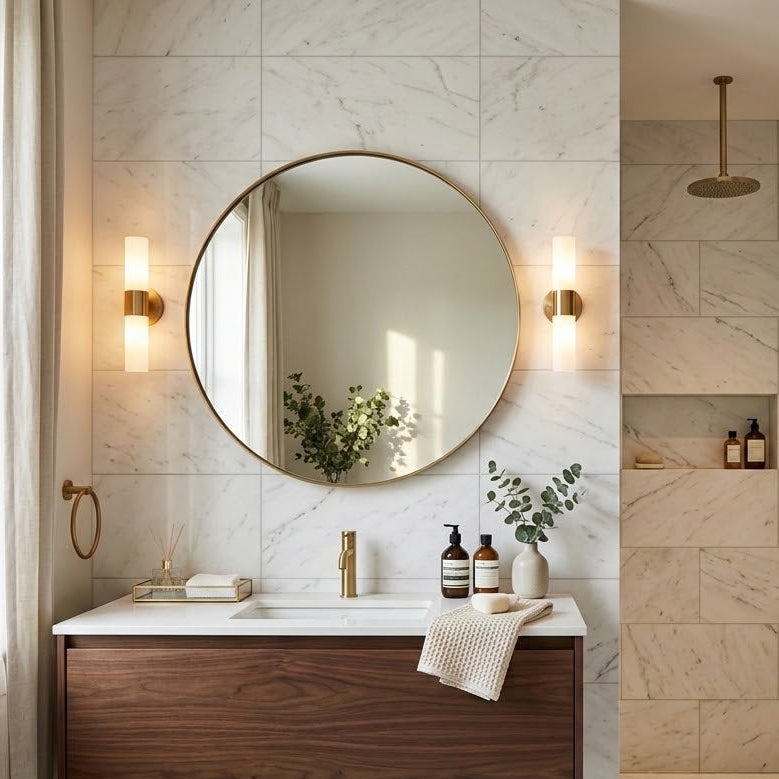 Marvel White Stone Effect Ceramic Wall Tile 20x60cm