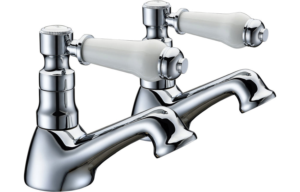 Matelica Bath Pillar Taps - Chrome-Bath Taps-DITB2222-