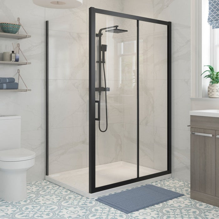 Max6 Black 1500mm Sliding Door-Shower Enclosures-CAPCS0036-