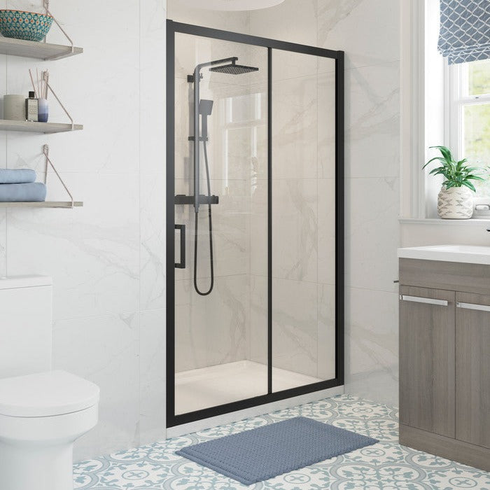 Max6 Black 1500mm Sliding Door-Shower Enclosures-CAPCS0036-