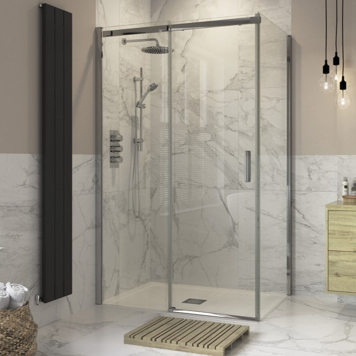 Max8plus 1400mm Semi-Framed Sliding Door-Shower Enclosures-CAPCS0394-