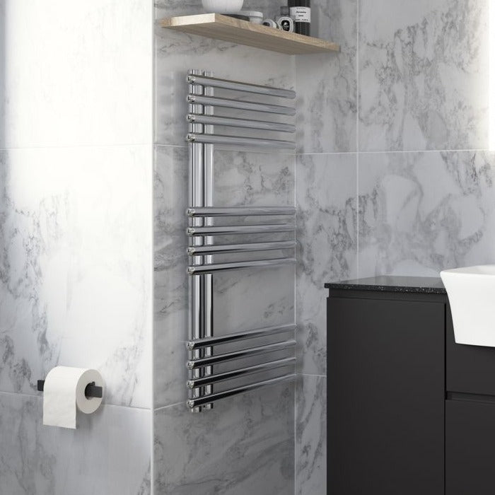 Menaka Round Ladder Radiator (500x800x50mm) - Chrome-Heating-DIRA0182-