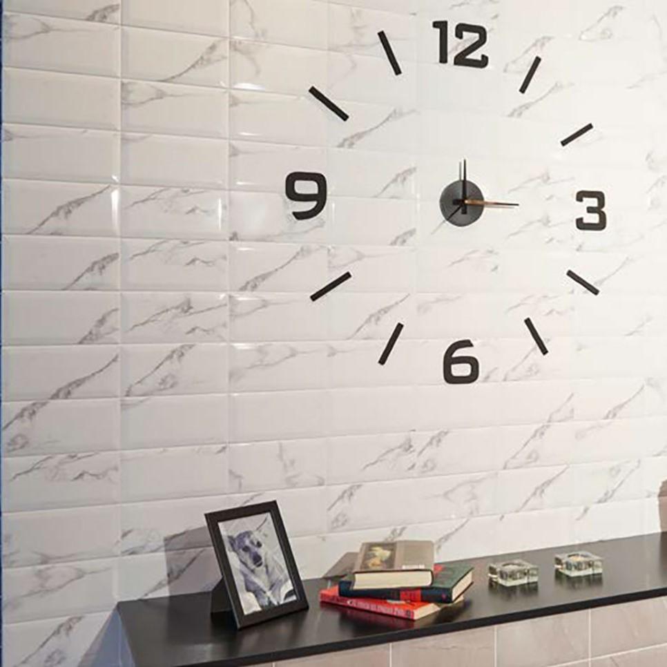 Metro Calacatta Marble Effect Wall Tile 10x20cm