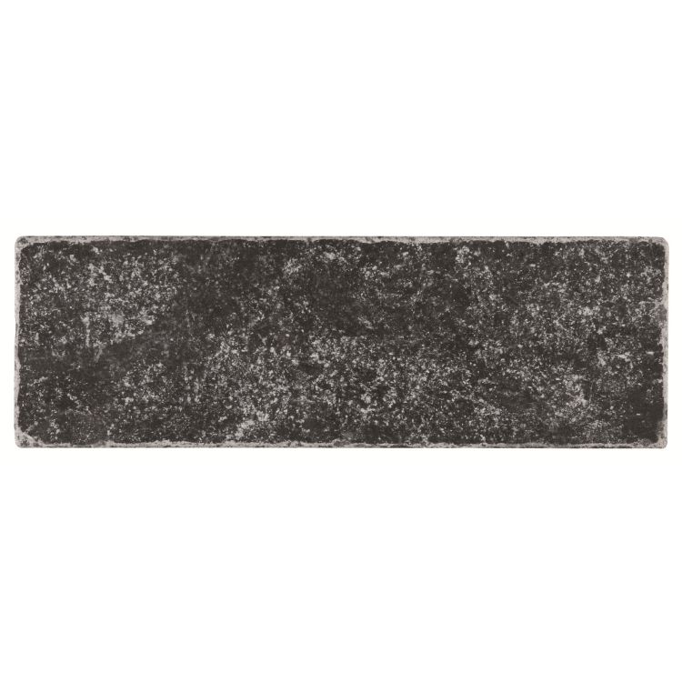 Original Style Earthworks Negra Black Tumbled Marble Tile 8x20cm