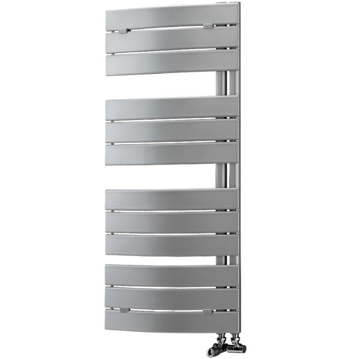 Nokou Curved Panel Ladder Radiator (550x1080x49mm)-Heating-DIRA206-Chrome-