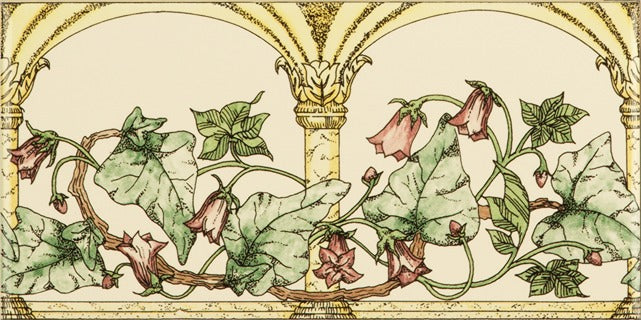 Original Style Artworks Arch and Ivy Classical Border on County White-Pink-IM-0012994