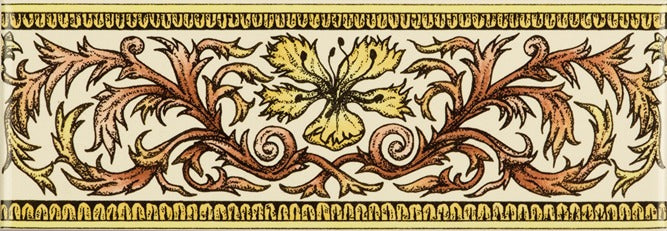 Original Style Artworks Autumn Foliage Classical Decorative Border on County White-