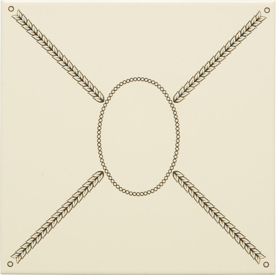 Original Style Artworks Cartouche Charcoal Grey on County White-