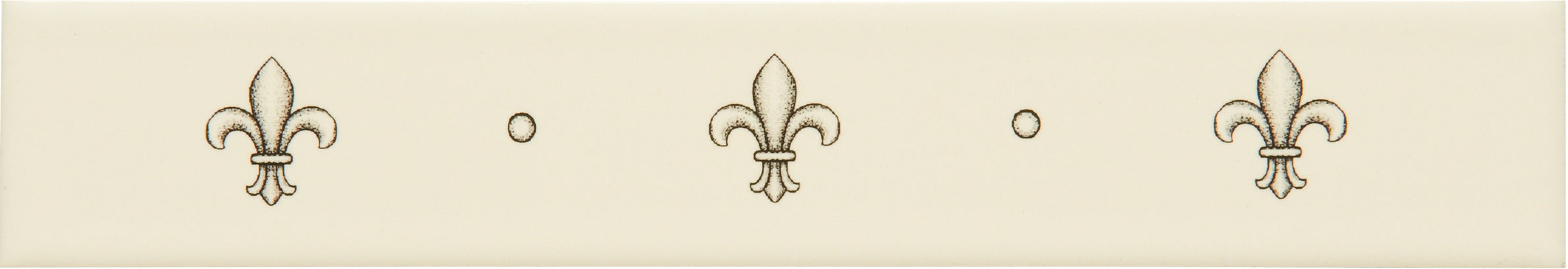 Original Style Artworks Fleur de Lis Border Charcoal Grey on County White-