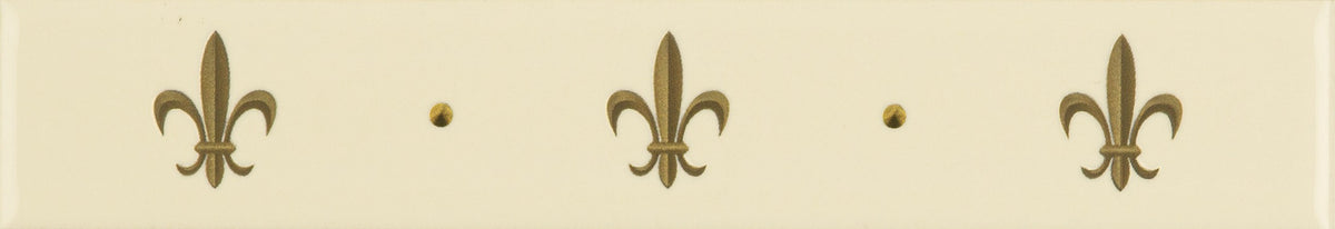 Original Style Artworks Fleur de Lis Border-Gold on County White-IM-0002989