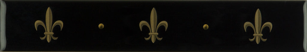 Original Style Artworks Fleur de Lis Border-Gold on Jet Black-IM-0015865