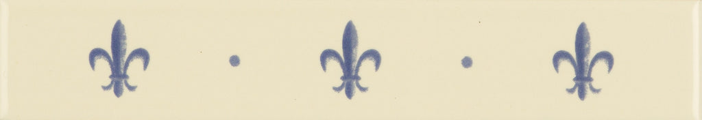 Original Style Artworks Fleur de Lis Border-Royal Blue on County White-IM-0003487