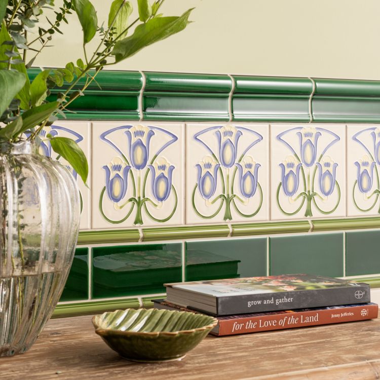 Original Style Artworks Liberty Tube-Lined Single Tile on County White-