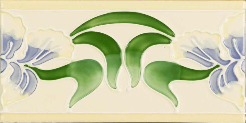 Original Style Artworks Madonna Tube-Lined Border Tile on County White-