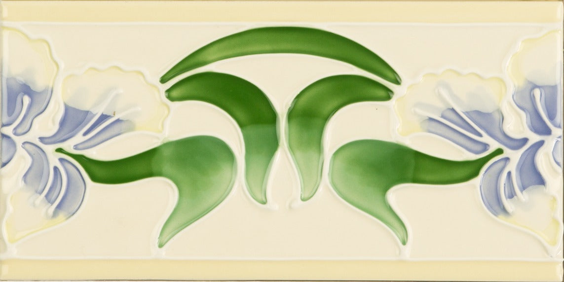 Original Style Artworks Madonna Tube-Lined Border Tile on County White-