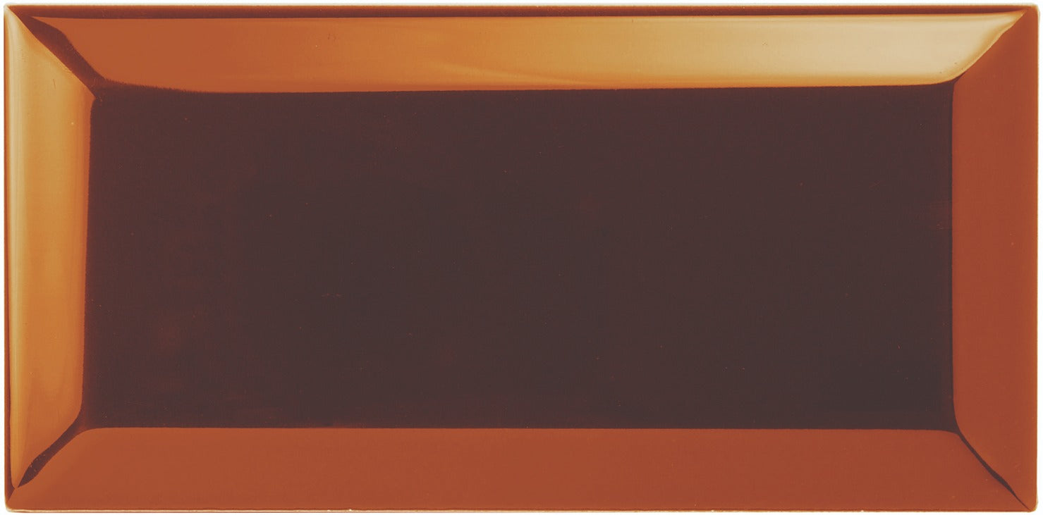 Original Style Artworks Metro Bevelled Tile-Teapot Brown-IM-0030180