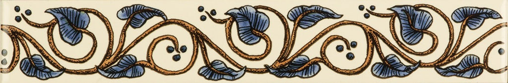 Original Style Artworks Trailing Ivy Classical Border on County White-Blue-IM-0011178