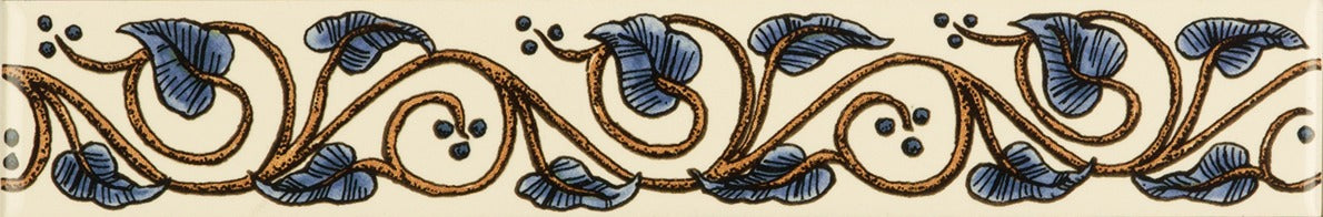Original Style Artworks Trailing Ivy Classical Border on County White-Blue-IM-0011178