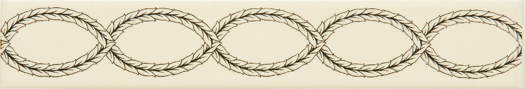Original Style Artworks Twisted Trellis Border Charcoal Grey on County White-
