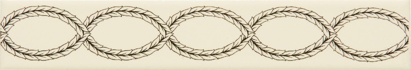 Original Style Artworks Twisted Trellis Border Charcoal Grey on County White-