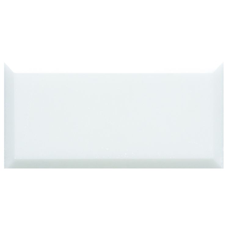 Original Style Earthworks Viano White Polished & Bevelled Marble Tile 7x15cm-