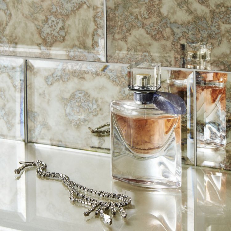 Original Style Glassworks Antique Mirror Bevelled Glass Tile 10x20cm-