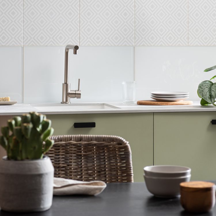 Original Style Glassworks Arctic Splashback Tile 75x90cm-