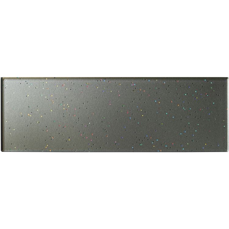 Original Style Glassworks Argent Sparkling Effect Glass Tile 10x30cm-