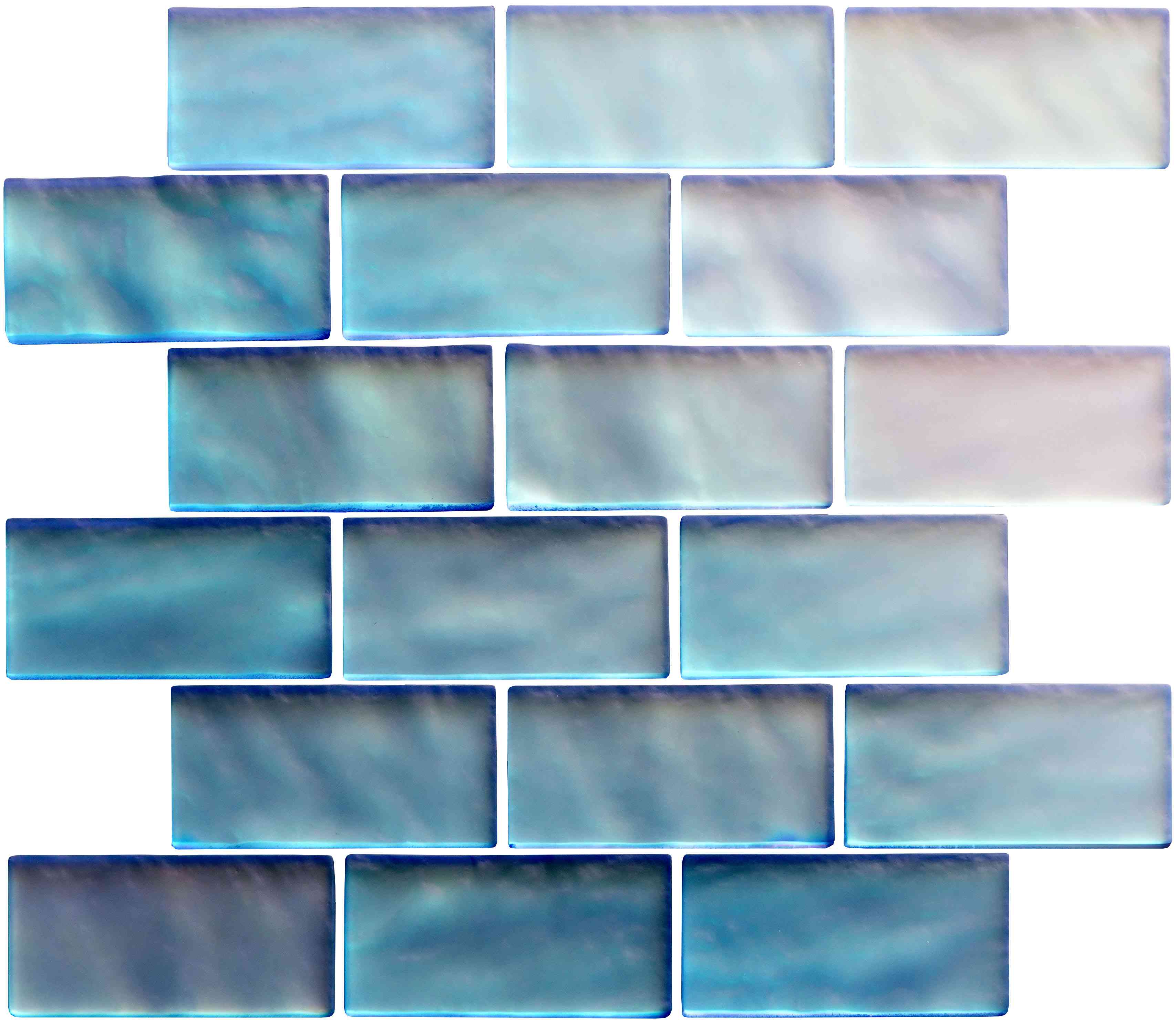 Original Style Glassworks Blue Frost Mosaic Radiance Tile 30x30cm-