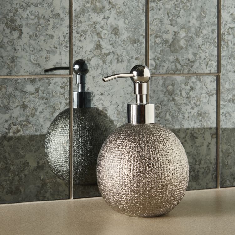Оriginal Style Glassworks Brick Antique Mirror Grey Tile 10x30cm-
